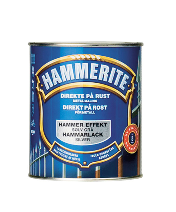 Hammerite metallmaling hammereffekt sølv 750 ml
